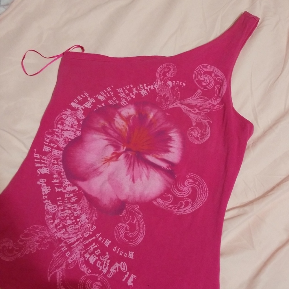 Fuchsia Flower tank top